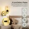 Battery Operated Wall Sconces Set of 2, 8000mAh Rechargeable Wall Lights with Remote, 3-Colour Dimmable LED Wall Lamps with Timer, Wireless Wall Lights for Bedroom Living Room Hallway, Gold
