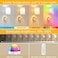 Battery Operated Wall Sconces Set of 2, Rechargeable Wireless Wall Lights with Remote &amp; White Fabric Shade, Indoor Not Hardwired Dimmable Wall Lamps for Bedroom, 2 Bulbs