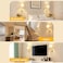 Battery Operated Wall Sconces Set of 2, Rechargeable Wireless Wall Lights with Remote &amp; White Fabric Shade, Indoor Not Hardwired Dimmable Wall Lamps for Bedroom, 2 Bulbs