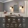 Battery Operated Wall Sconce with Remote Control, Black Rechargeable Wall Lights Set of 2, 15 Colours Wireless Wall Sconce with 3000mAh Dimmable Detachable Bulb for Bedroom, Living Room and Hallway