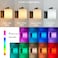Battery Operated Wall Sconce with Remote Control, Black Rechargeable Wall Lights Set of 2, 15 Colours Wireless Wall Sconce with 3000mAh Dimmable Detachable Bulb for Bedroom, Living Room and Hallway