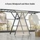 Foldable Clothes Drying Rack, 3 Tier Laundry Dry Rack Height Adjustable Clothes Hanger Stand Drying Racks, Carbon Steel Laundry Drying Rack Stand for Sheets Towels &amp; Clothing, Indoor Outdoor Use