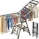 Foldable Clothes Drying Rack, 3 Tier Laundry Dry Rack Height Adjustable Clothes Hanger Stand Drying Racks, Carbon Steel Laundry Drying Rack Stand for Sheets Towels &amp; Clothing, Indoor Outdoor Use