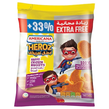 Americana Heroz Happy Chicken Nuggets, 1kg