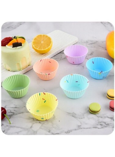 Round Silicone Cake Mold Food Grade Baking Pastry Mold Multicolor