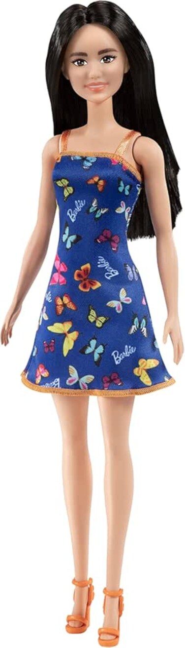 Barbie Dolls Wearing Heart-Print Dresses and Shoes