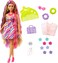 Barbie Totally Hair Flower-Themed Doll, Curvy, 8.5 Inch Fantasy Hair, Dress, 15 Accessories, 3 &amp; Up