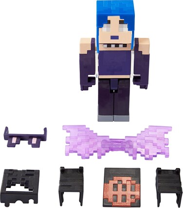 مجسم ماتيل ماينكرافت كريتور سيريز سبوكي وينجز، لعبة بناء قابلة للتجميع، مجسم حركة بطول 3.25 بوصة مع ملحقات، هدية للأعمار من 6 سنوات فما فوق