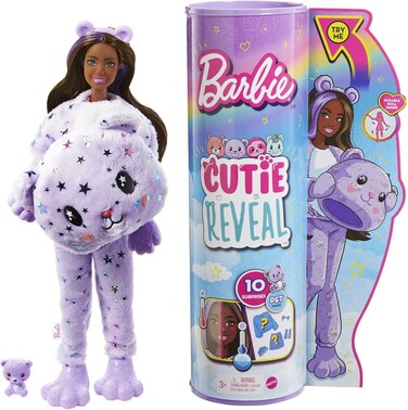 Barbie Cutie Reveal Fantasy Series Doll with Teddy Bear Plush Costume &amp; 10 Surprises Including Mini Pet &amp; Color Change, Gift For Kids 3 Years &amp; Older, Multicolor