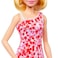 Barbie Fashionistas Doll #205 with Blonde Ponytail, Pink &amp; Red Floral Dress, Platform Sandals &amp; Hoop Earrings