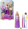 Mattel Disney Princess Toys, Doll Color Change Extensions and Hair Styling Pieces, Inspired By The Disney Movie​​, Hlw18 Rapunzel with Hair Accessories
