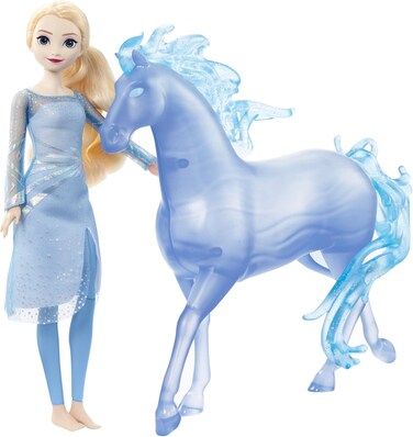 Disney Frozen Toys, Elsa Fashion Doll with Horse-Shaped Water Nokk Figure Inspired 2, Hlw58