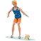 Barbie Ken Surfer Set - Movable Blonde Ken Doll with Surfboard, Puppy and Beach Accessories For Invigorating Beach Adventures, For Children From 3 Years, Hpt50