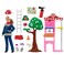 Barbie Careers Firefighter Doll &amp; Playset With Fire Station &amp; Tree, 2 Pets, Color-Change &amp; 10+ Accessories Including Fire Extinguisher Squirt Toy, Hrg55