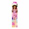 Barbie Mode Barbie Poupee Cheveux Bruns Lisses, Robe Logos Rose, Chaussures