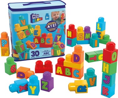 MEGA Bloks ABC Building Blocks Bag (30 Pieces)