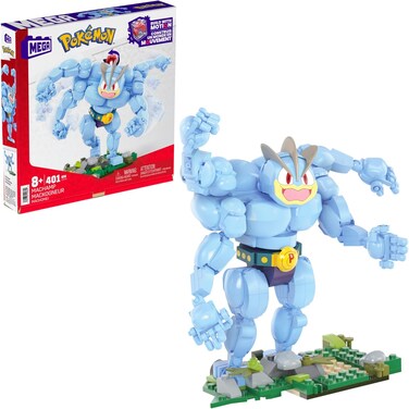 Mega Pok&eacute;mon Machamp Building Toy Kit (401 Pieces) with 1 Poseable Figure For Kids