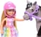 Barbie Chelsea Doll &amp; Horse Toy Set, Includes Helmet Accessory, Doll Bends At Knees To &ldquo;Ride&rdquo; Pony
