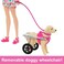Barbie Doll with A Toy Pup and Dog In A Wheelchair, Plus Pet Accessories
