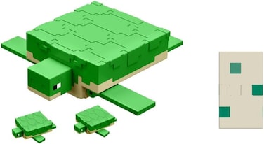 Mattel Minecraft Vanilla 3.25" Turtle Action Figure For Kids Ages 6 and Up