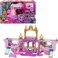 Mattel Disney Princess Carriage To Castle Transforming Playset with Aurora Small Doll, 3 Levels, 6 Play Areas, 4 Figures, Furniture &amp; Accessories