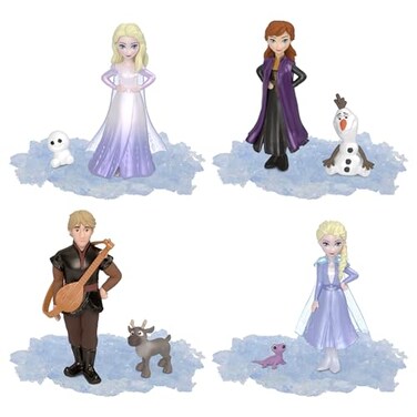 Mattel Disney Frozen Toys, Ice Reveal Small Doll Set With 1 Doll, Squishy Ice Gel &amp; 6 Surprises Including Friend Figure &amp; Play Pieces (Dolls May Vary)