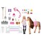 Barbie Toy Stable Playset with Doll, Horse &amp; Accessories, 25+ Pieces with 6 Areas Of Play, Inspired By Barbie Mysteries: The Great Horse Chase, Hxj44