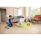 Hot Wheels Monster Trucks Track Set with 2 Toy Trucks: Oversized Skelesaurus &amp; 1:64 Scale Bone Shaker, Charge &amp; Chase Challenge with 2 Crushed Cars