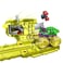 Hot Wheels Monster Trucks Track Set with 2 Toy Trucks: Oversized Skelesaurus &amp; 1:64 Scale Bone Shaker, Charge &amp; Chase Challenge with 2 Crushed Cars