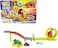 Hot Wheels Monster Trucks Track Set with 2 Toy Trucks: Oversized Skelesaurus &amp; 1:64 Scale Bone Shaker, Charge &amp; Chase Challenge with 2 Crushed Cars
