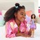 ​Barbie Fashionistas Doll #234 with Brown Hair, Wearing Sequined Purple Bubble Dress with Satiny Skirt, Silvery Necklace and Heels