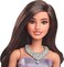 ​Barbie Fashionistas Doll #234 with Brown Hair, Wearing Sequined Purple Bubble Dress with Satiny Skirt, Silvery Necklace and Heels