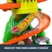 ​Hot Wheels Toy Car Track Set, City T-Rex Blaze Battle Playset &amp; 1:64 Scale Die-Cast Firetruck, 18&rdquo; Tall, Multiple Race Outcomes, Spinning Dinosaur Eyes