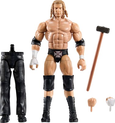 مجموعة ماتيل WWE Elite Collection من مجسمات الحركة وملحقاتها، ومجموعة تريبل إتش المميزة للحدث المباشر، وأجزاء بناء مجسم ويليام ريغال من سمرسلام