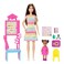 ​Barbie Teacher Doll with Brunette Fashion with Printed Dress, 1 Toddler, &amp; Teaching Accessories