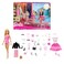 Barbie Doll Holiday Advent Calendar with 24 Clothing and Accessory Surprises Including Jacket, Skirt, Shoes, Purses, and A Pet Puppy, Blonde Doll