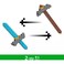 Minecraft Movie Click And Switch Sword And Pickaxe Roleplay 2-In-1 Toy