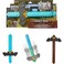 Minecraft Movie Click And Switch Sword And Pickaxe Roleplay 2-In-1 Toy