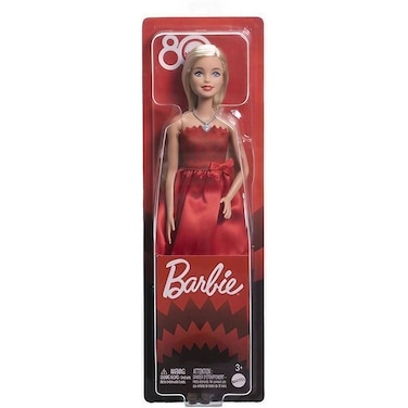 Barbie Mattel 80th Anniversary Ruby-Red Blonde Fashion Doll