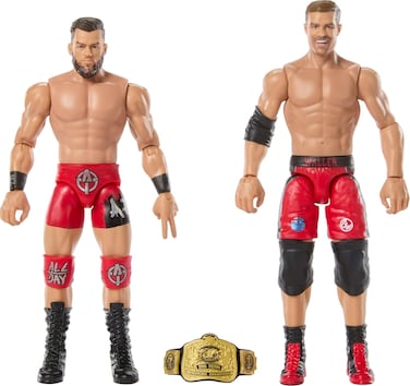 مجموعة شخصيات ماتيل WWE Main Event Showdown المكونة من قطعتين مع ملحق، السلسلة رقم 22، مجموعة أوستن ثيوري وجرايسون والر القابلة للتجميع، 6 بوصات