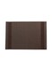 Artisan Stripe 16 x 12 Inch Outdoor Placemats, Set Of 6 Woven Patio Placemats - Heat-Resistant, Won't Stain, Brown With Dark Brown Stripes Vinyl Underplate Mats, Waterproof