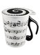 HLJgift Creative Ceramic Musician Coffee Mug Tea Cup with Lid Staves Music Notes as Valentine's Day Gift Teacher Gift