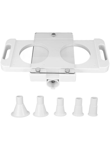 Cryfokt Hamburger Pressing Mould Maker, Non Stick 2 Holes ABS Hamburger, Meat Grinder Mould with Nice Performance for Home and Restaurants Sausage Filler Meat Grinder