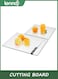 Tempered Glass Cutting Board for Kitchen, Clear Glass Board for Countertop, Heat Resistant, with Non-Slip Feet, 30x40cm &amp; 30x20cm 2 Pcs Clear