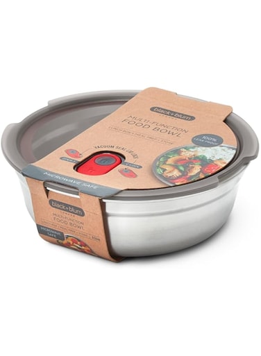 BLACK + BLUM FBSS-BL-S017-EN Microwavable Stainless Steel Lunch Bowl Multi-Function Container, 650 milliliters