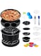 VAODO Air Fryer Accessories 13 PCS, Universal Air Fryer Accessories Kit Includes Non Stick Cake Pan, Silicone Mat, Pizza Tray, Bread Rack, 7 Inch