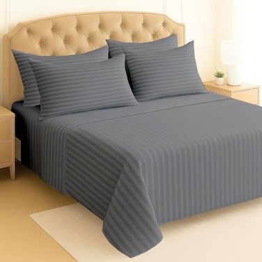 CRAFT&Acirc;&reg; Hotel Quality 6-Piece Stripe Bed Sheet Set - Grey, Full