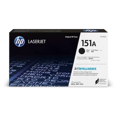 HP 151A Black LaserJet Toner Cartridge (W1510A) &ndash; High-Yield Toner for HP LaserJet Pro 4003/4103