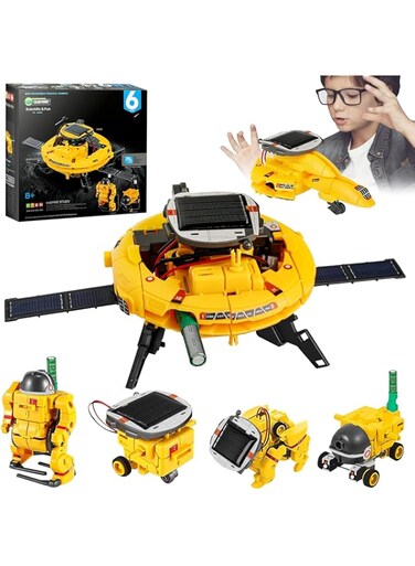 NALACAL Solar Robot Toy 6-in-1, STEM Educational Science Kits for Kids Age 8 9 10, Building Space Robotics Kit, Science&amp;Play Mechanics, Birthday Gifts for 11 12 13 14 Year Old Boys Present Toys