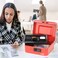 Rubik Medium Cash Box with Tray and Combination Lock Portable Durable Register Money Box Safe for Bills Jewelry Receipts Coins (20x16x9cm) Red